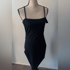 Lulu's “Paulina” Classic Black Midi Dress Size Medium